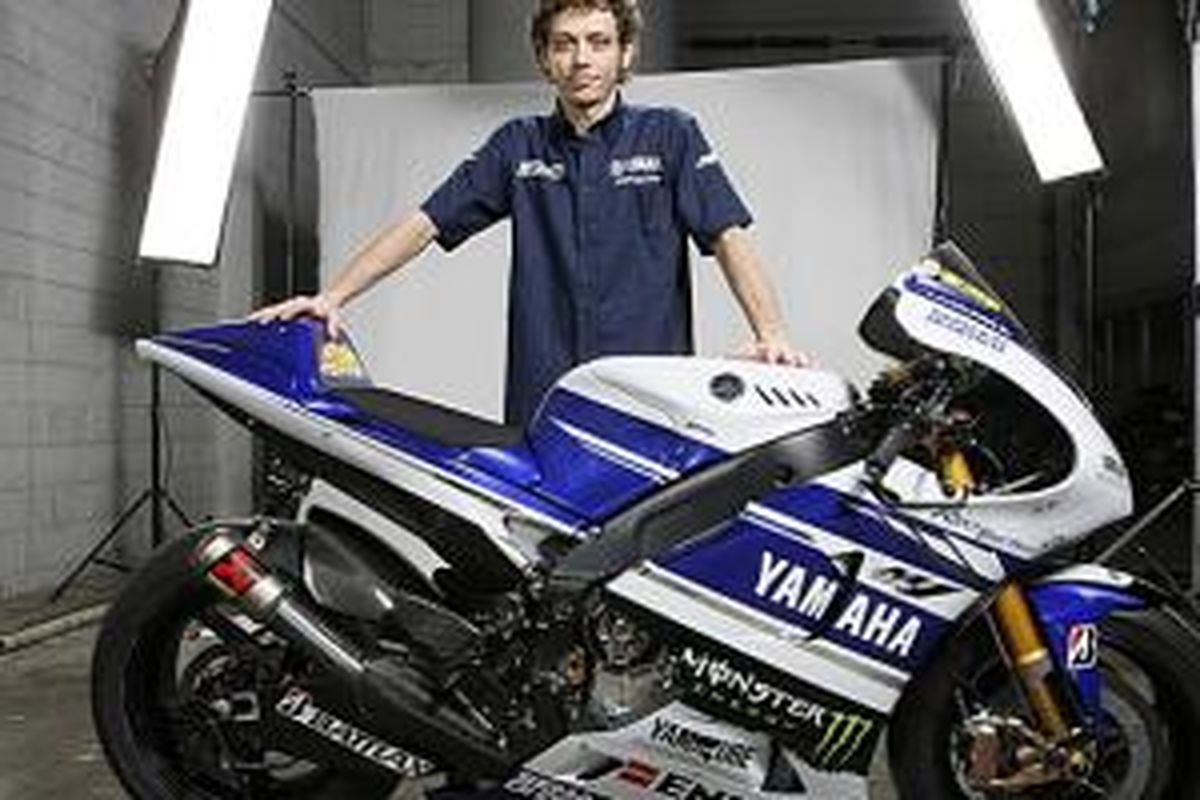 Valentino Rossi dan Yamaha YZR-M1 untuk musim balap MotoGP 2014.