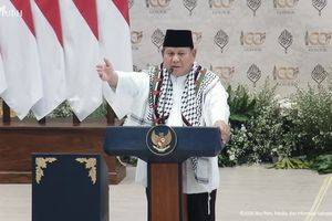 Teriak “Free Palestine”, Prabowo: Mereka Dibantai, Dibom, Diserang Terus Menerus!