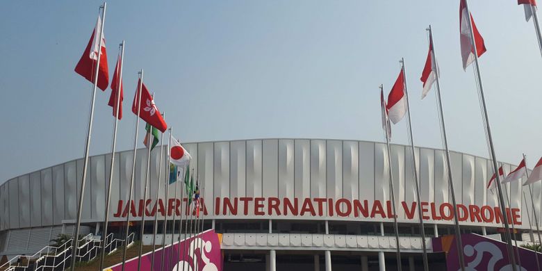 Jakarta International Velodrome yang diklaim sebagai arena balap sepeda terbaik di Asia. Foto diambil setelah peresmian Velodrome, Rabu (15/8/2018).