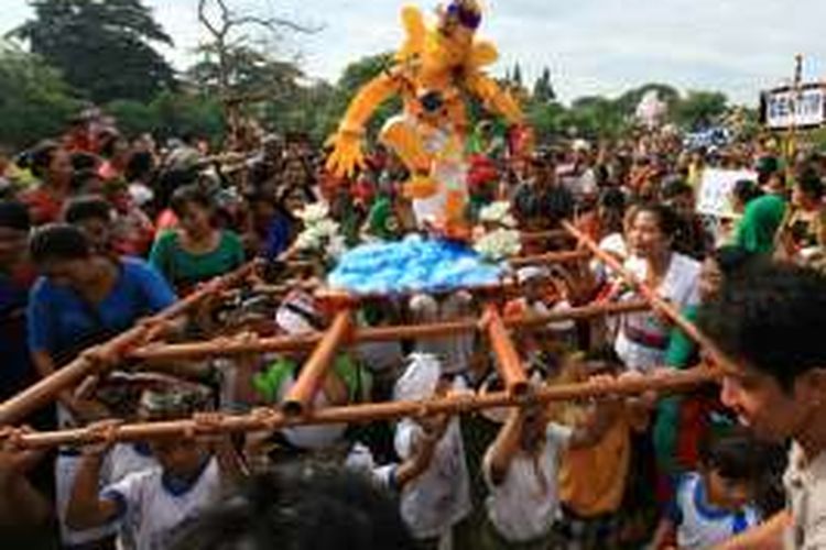 Parade Ogoh-ogoh Anak PAUD di Lapangan Lumintang Denpasar 