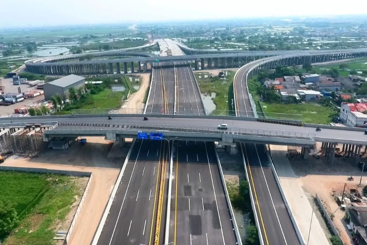 Ilustrasi jalan tol.