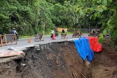 Ruas Jalan Utama Yogyakarta-Wonosari Longsor, Arus Lalu Lintas Terganggu