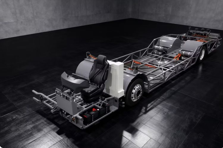 Sasis bus listrik MG B12E, buat bus perkotaan