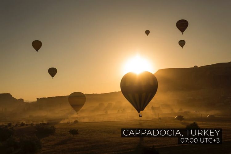 Matahari terbit di Cappadocia, Turki