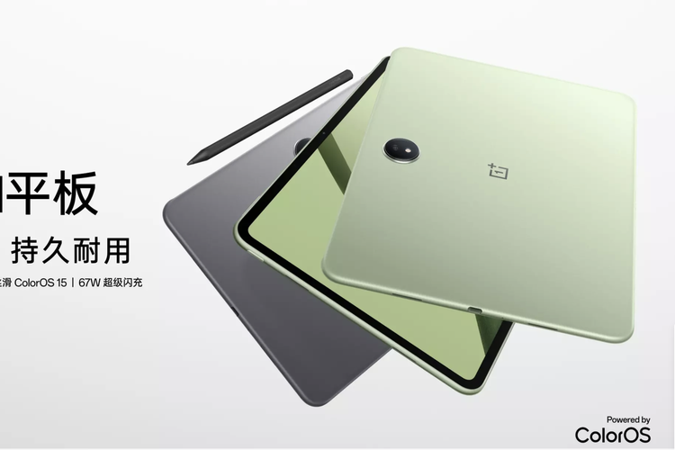 OnePlus Pad (2024) yang hadir dalam dua opsi warna, yakni Tundra Green dan Deep Space Grey