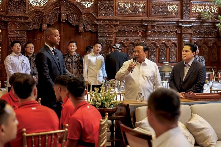 Momen Prabowo Jamu Makan Siang Timnas Indonesia: Beri Wejangan dan Hadiah