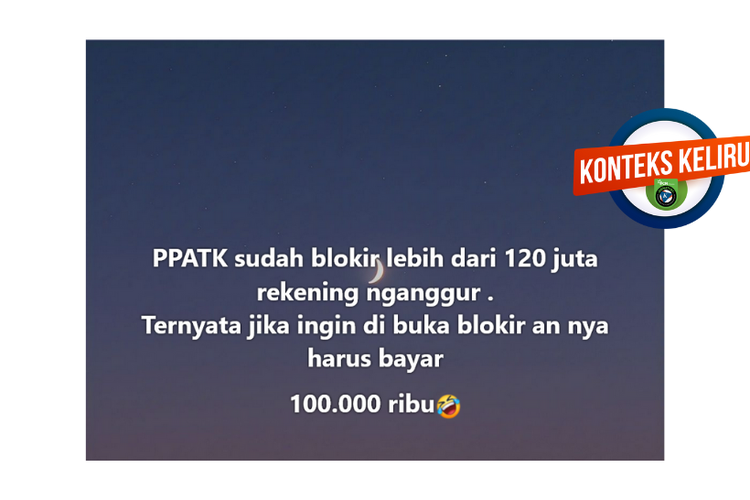 Klarifikasi, PPATK sebut buka blokir rekening tidak perlu bayar