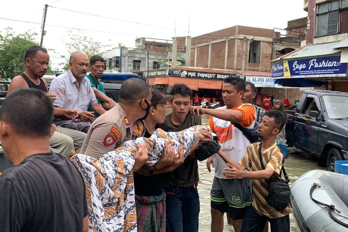Salah seorang murid sekolah sadar Andika (12) dilaporkan tewas terseret banjir di Desa Meuria, Kecamatan Matangkuli, Kabupaten Aceh Utara, Minggu (2/1/2021).