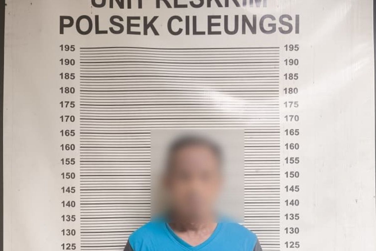 Pria berinisial S (42), maling motor spesialis parkiran rumah sakit hingga mal di Cileungsi, Kabupaten Bogor ditangkap. Dok Polsek Cileungsi