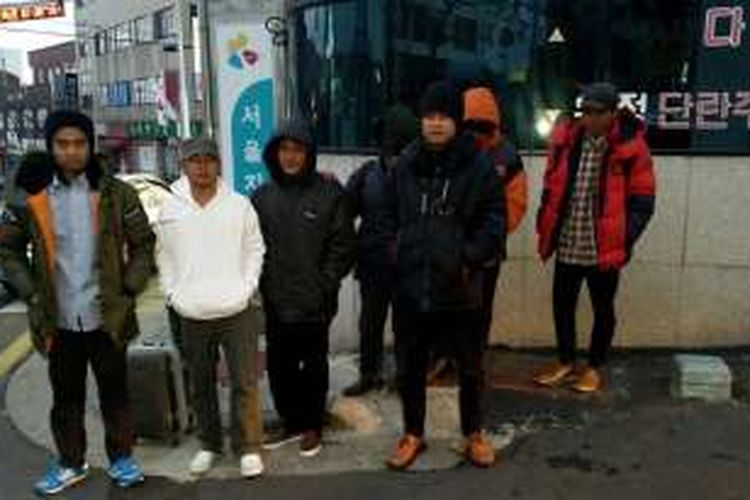 Para WNI yang tertipu untuk bekerja di Jeju, Korea Selatan, Selasa (24/02/16) dipulangkan ke Indonesia. 
