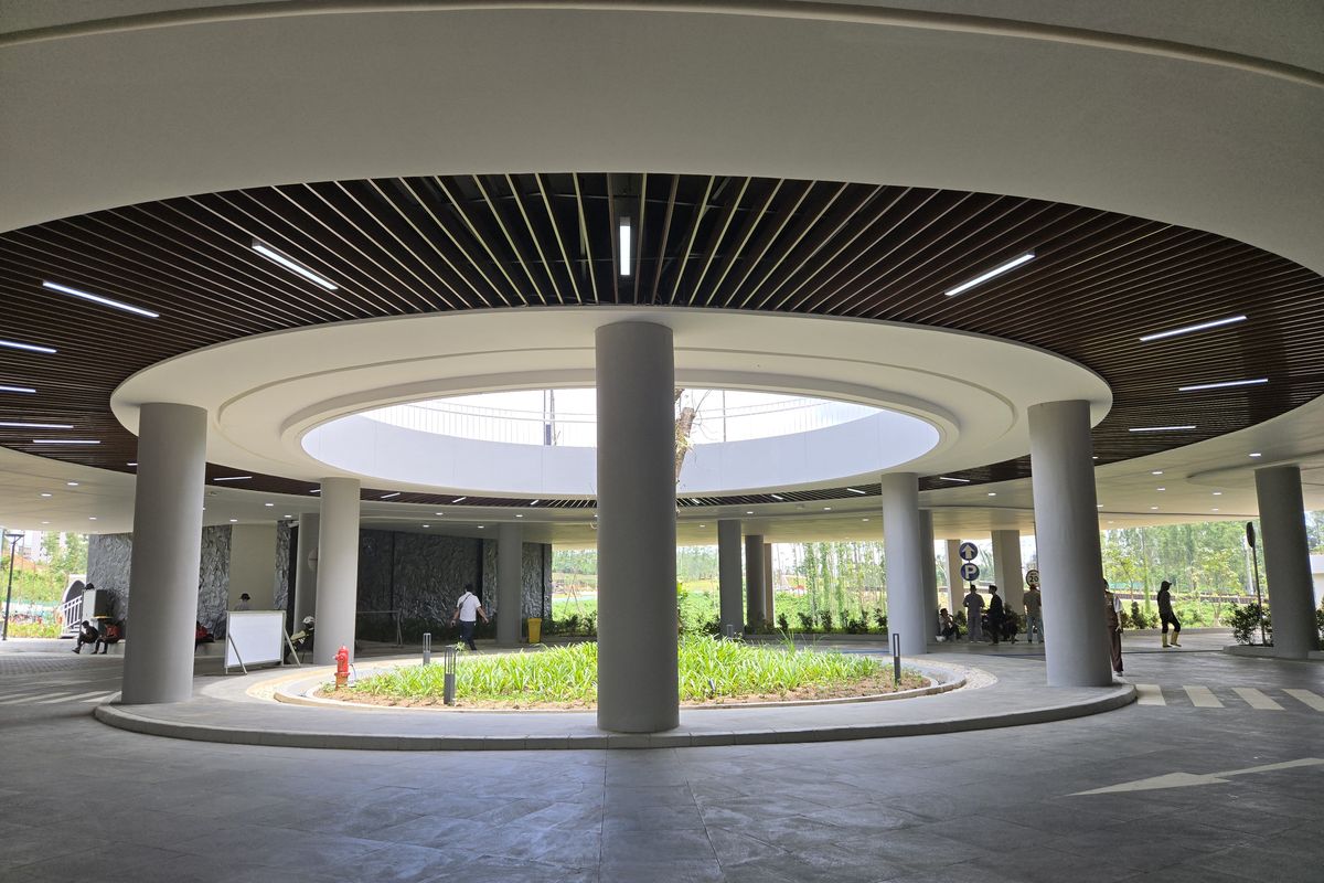 Drop off area Kantor Otorita Ibu Kota Nusantara (IKN)