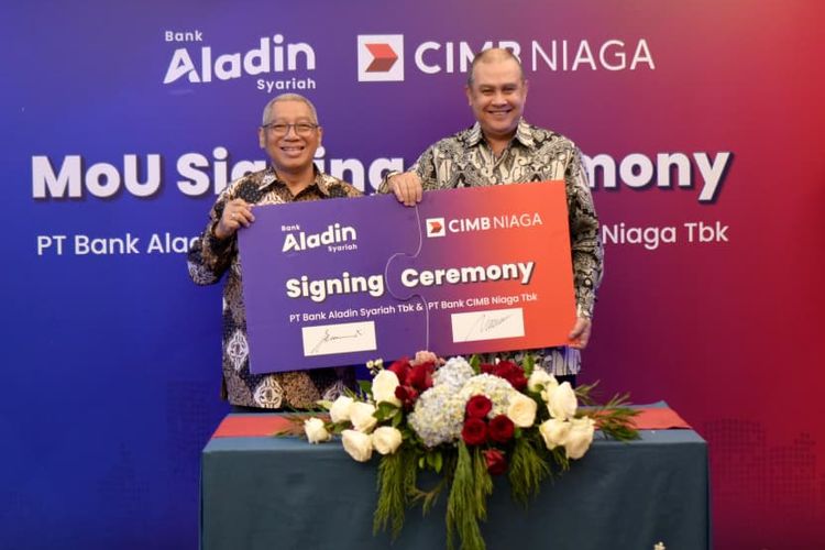 PT Bank Aladin Syariah Tbk menjalin kerja sama dengan PT Bank CIMB Niaga Tbk terkait penyediaan fasilitas money market line dan layanan kustodian.