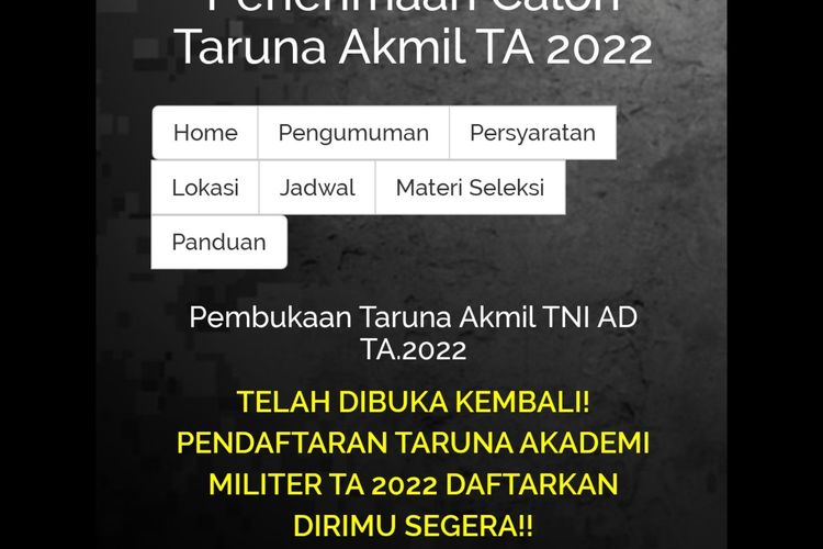 Pendaftaran Taruna Akmil Tni Ad 2022 Dibuka Cek Info Persyaratan Porn