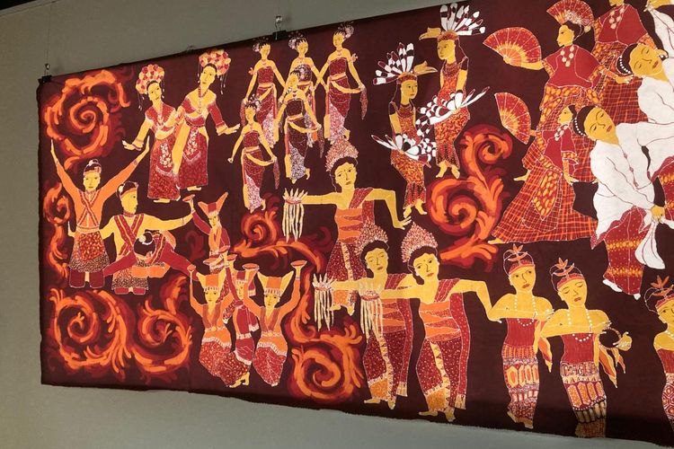 Pameran batik peranakan bertajuk Metamorfosa di Menara Kompas Lantai 8, Jakarta, Kamis (9/4/2026). Pameran ini berlangsung pada 9 April-5 Mei 2026.