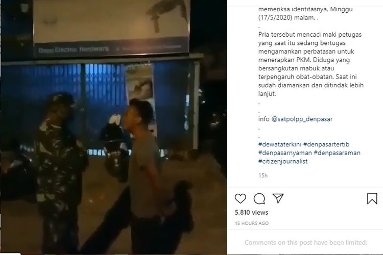  Viral video seorang pria membentak dan menunjuk-nunjuk seorang anggota TNI. Dalam video yang beredar, tampak pria pria berkaus cokelat dan celana pendek menunjuk-nunjuk seorang Babinsa sambil terlihat berteriak