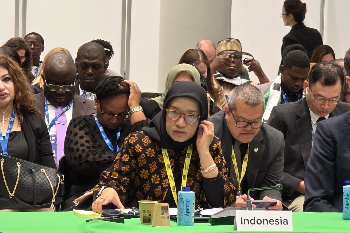 Menteri Pendayagunaan Aparatur Negara dan Reformasi Birokrasi (PANRB) Rini Widyantini dalam&nbsp;Global Dialogue: Participation and Inclusion di Vitoria-Gasteiz, Spanyol, Rabu (8/10/2025).