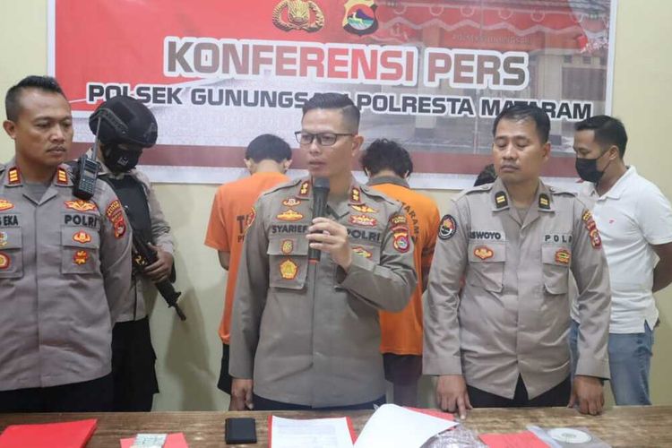 jumpa pers Polsek Gunung Sari Kasus Pencurian Sepeda motor saat tahun baru