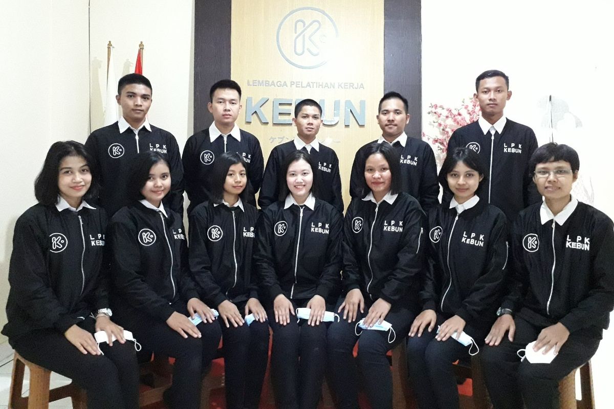 Peserta pelatihan LPK Kebun yang memiliki peluang untuk bekerja magang di Jepang.