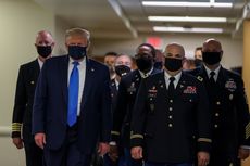 Trump Pakai Masker di Muka Umum, 3 Bulan Setelah Diimbau Pakar Kesehatan