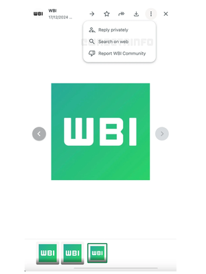 Tangkapan layar fitur Reverse Image Search WhatsApp yang dibocorkan situs WABetaInfo. Fitur ini masih dalam tahap pengembangan.