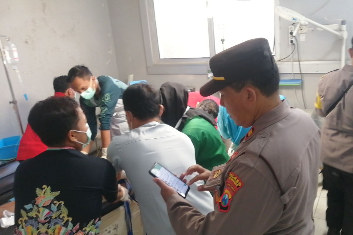 Kondisi korban penganiayaan berat ketika dilarikan ke Rumah Sakit Abdoer Rahem Situbondo.