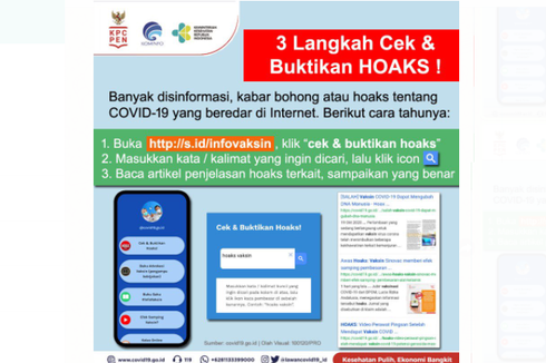 Simak, Ini 3 Langkah Cek dan Buktikan Hoaks dari Kominfo!