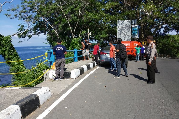 suasana olah TKP kasus mutilasi di Senggigi, Lombok Barat