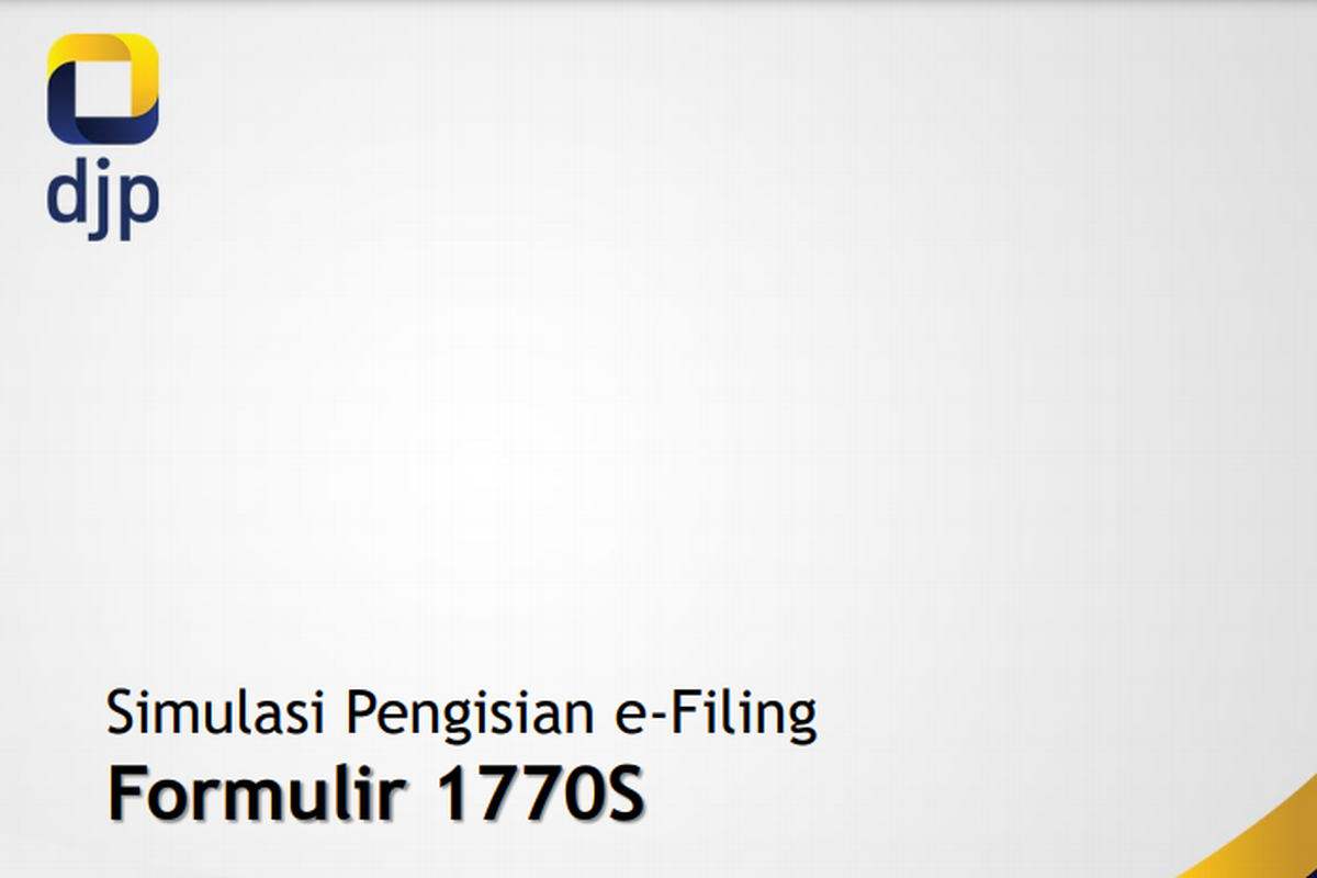 Tangkapan layar cara mengisi e-Filing SPT 1770S.