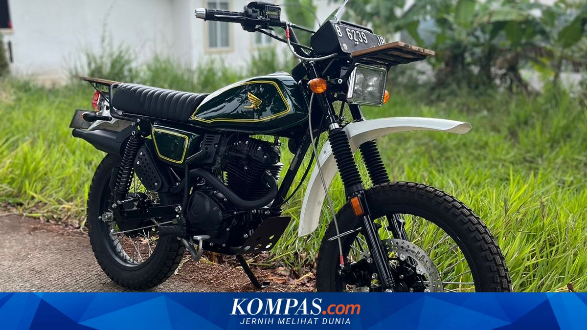 Modifikasi Honda GL Max Gaya Trail Jadul, Jadi Gagah