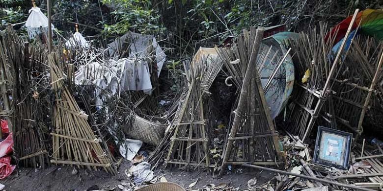 Pemakaman di Trunyan, Kecamatan Kintamani, Kabupaten Bangli, Bali.