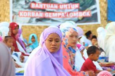 Syahdunya Idul Adha di Lokasi Pengungsi Gempa Lombok...