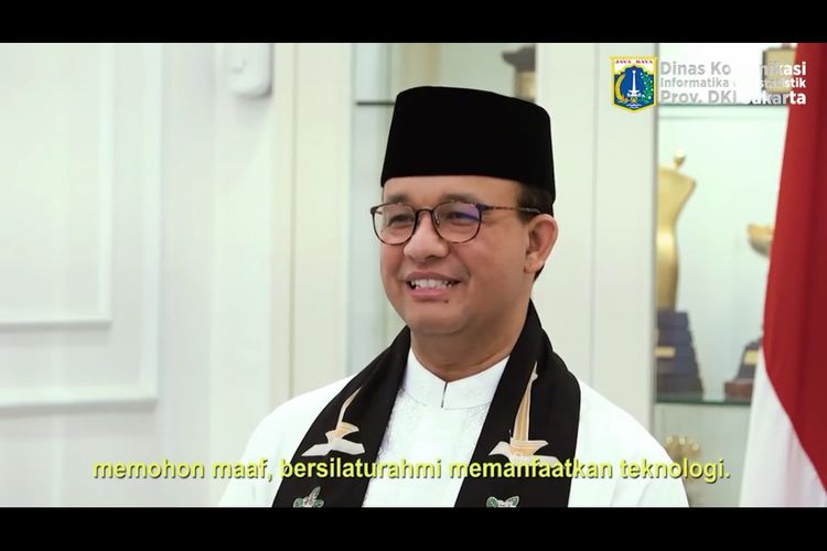 Gubernur DKI Jakarta Anies Baswedan dalam dalam siaran video dari Dinas Komunikasi Informatika dan Statistik Prov DKI Jakarta yang diterima Minggu (24/5/2020)