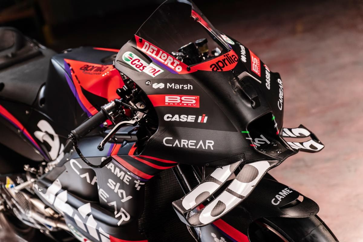 Rahasia Desain Spoiler Motor Balap Aprilia RSGP di MotoGP