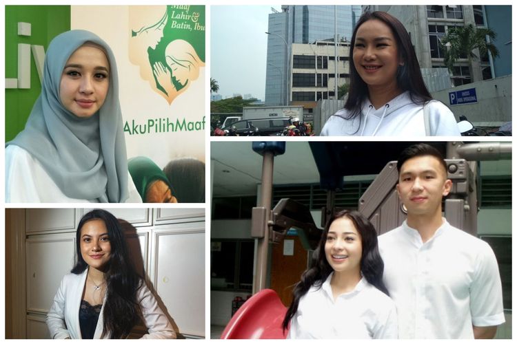 Kolase foto Laudya Cynthia Bella, Kalina Ocktaranny, Marsha Aruan, Nikita Willy dan Indra Priawan