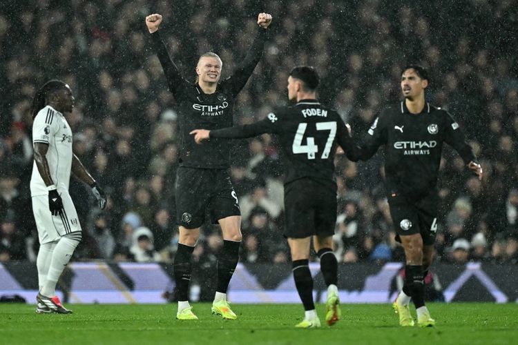 Hasil Fulham Vs Man City 4-5, Gol ke-100 Haaland Warnai Pesta 9 Gol