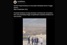 Bukit Teletubbies Bromo Terbakar Diduga Wisatawan Nyalakan Flare Saat Prewedding, Ini Kata TNBTS