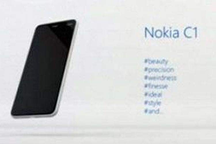 Foto Android Nokia C1 yang beredar di internet.