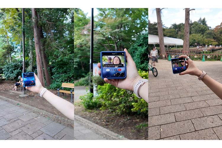 Bawa Samsung Galaxy Z Flip 7 jalan-jalan keliling taman Kochijoji sambil menggunakan Gemini Live sebagai pemandu wisata