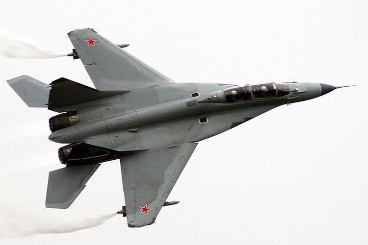 Jet tempur MiG-35 milik Angkatan Udara Rusia.