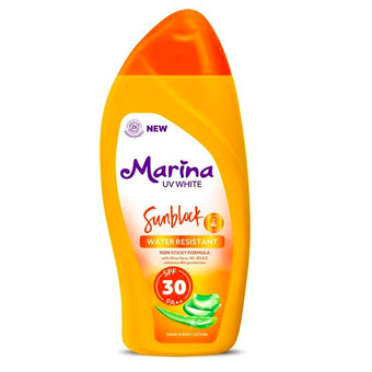 Marina UV White Sunblock, rekomendasi sunblock badan