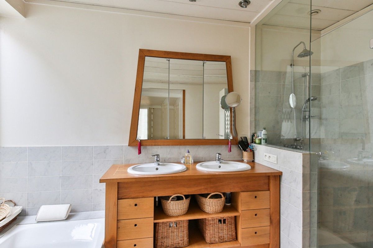 Ilustrasi kamar mandi. 
