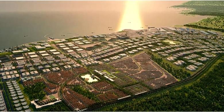 Kota mandiri Kawasan Industri Kendal, Jawa Tengah.
