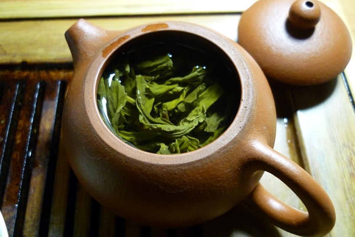 Ilustrasi teh hijau.