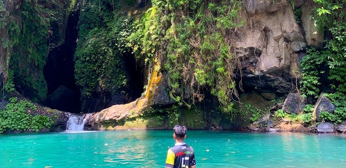 Tempat wisata Blue Lagoon di Buleleng, Bali.