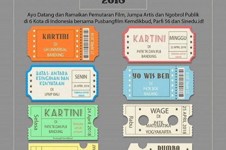 Nonton Bareng film nasional menjadi salah satu rangkaian acara Hardiknas tahun 2018.