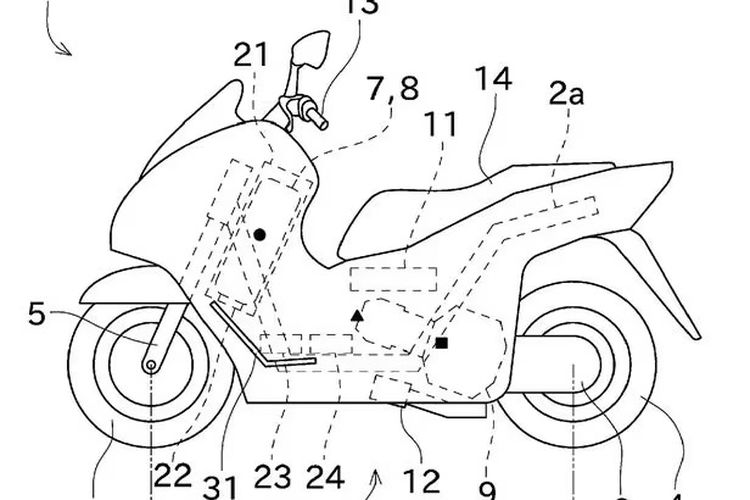 Paten motor berbahan hidrogen dari Kawasaki, ada yang skutik dan sport