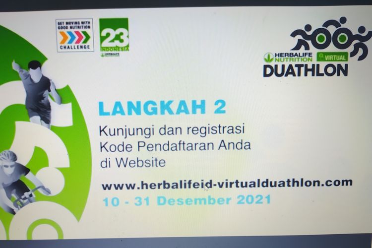 Tangkapan layar Langkah 2 Herbalife Nutrition Virtual Duathlon 2021