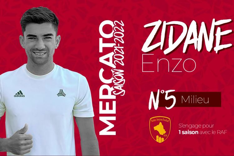Klub kasta kedua Liga Prancis, Rodez Aveyron, mengumumkan kehadiran Enzo Zidane, anak Zinedine, pada Selasa (9/6/2021) malam WIB.