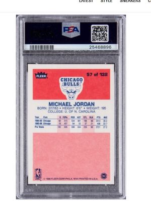 1986 Fleer #57 Michael Jordan Rookie Card