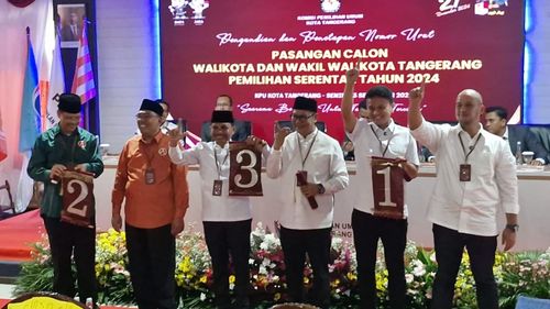 Ini Nomor Urut Faldo-Fadlin, Amarullah-Bonnie, dan Sachrudin-Maryono di Pilkada Tangerang 2024